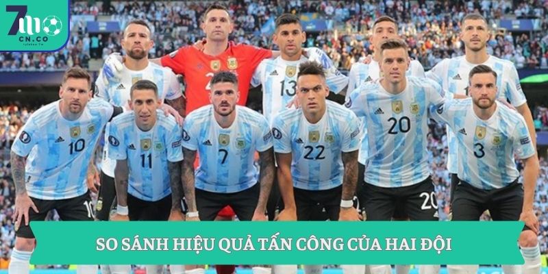 So sánh hiệu quả tấn công của hai đội